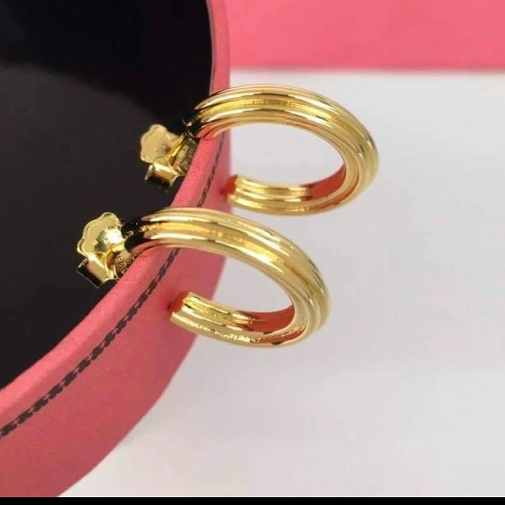 Earrings with gold plating on silver 925 interior motif in the shape of a flower
